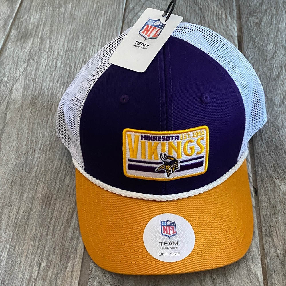 NFL Minnesota Vikings Mesh Trucker Hat in Purple & Gold M230
